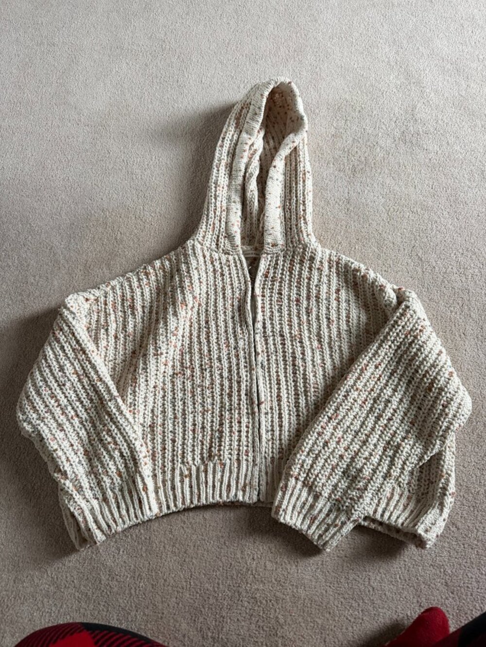 Moon & Madison Speckled Knit Zip Hoodie – Women’s Small